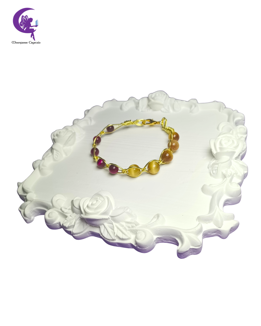 Golden Hour Glow Bracelet- Rose Tiger's Eye & Golden Tiger's Eye