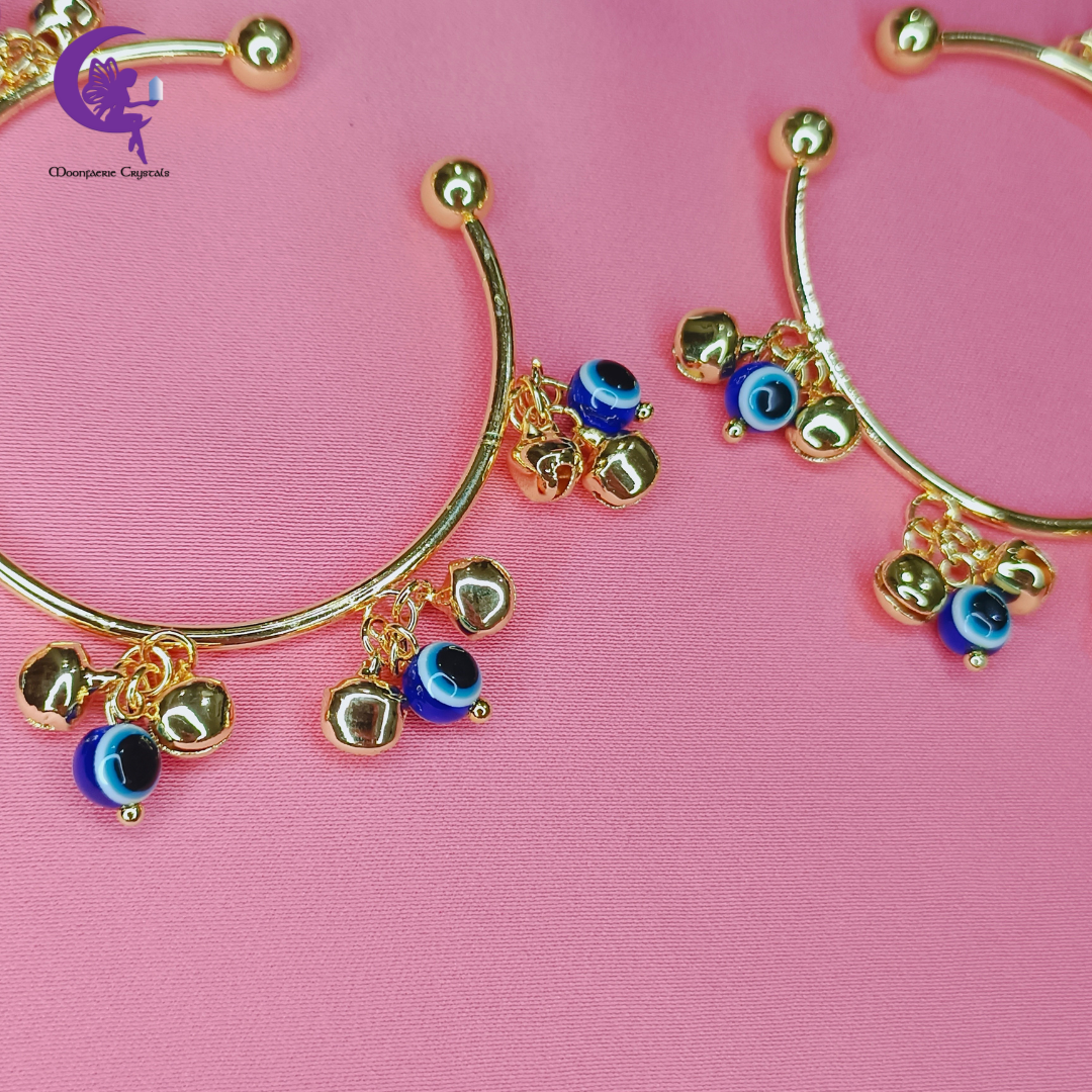 Evil Eye Baby Cuff Anklet – Protection, Blessings & Positivity