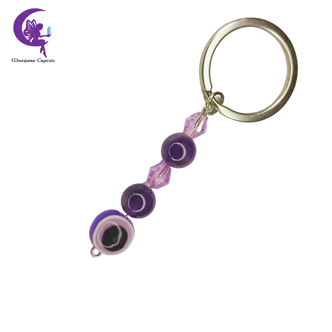 Amethyst Serenity Guardian Keyring