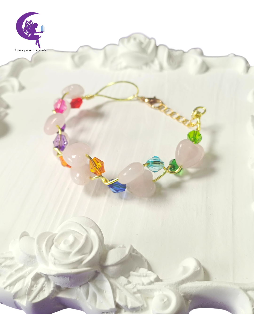 Rose Quartz Love Kaleidoscope Bracelet