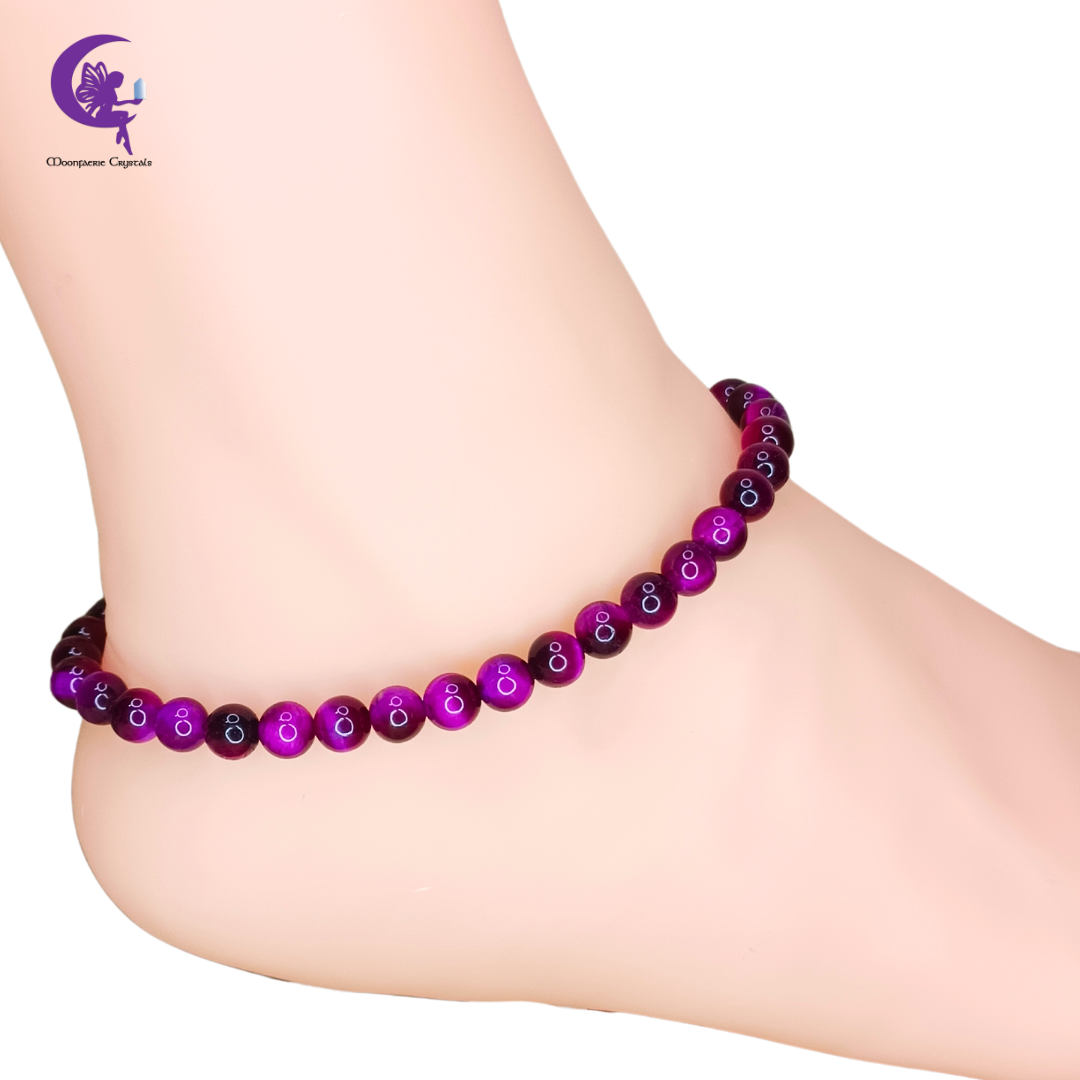 Rose Tiger's Eye Anklet