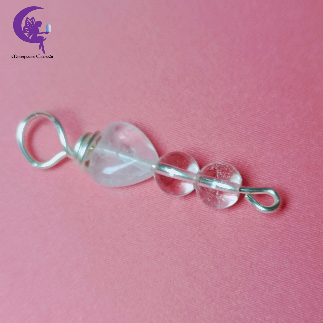 Clear Quartz Sailor Moon Wand Pendant