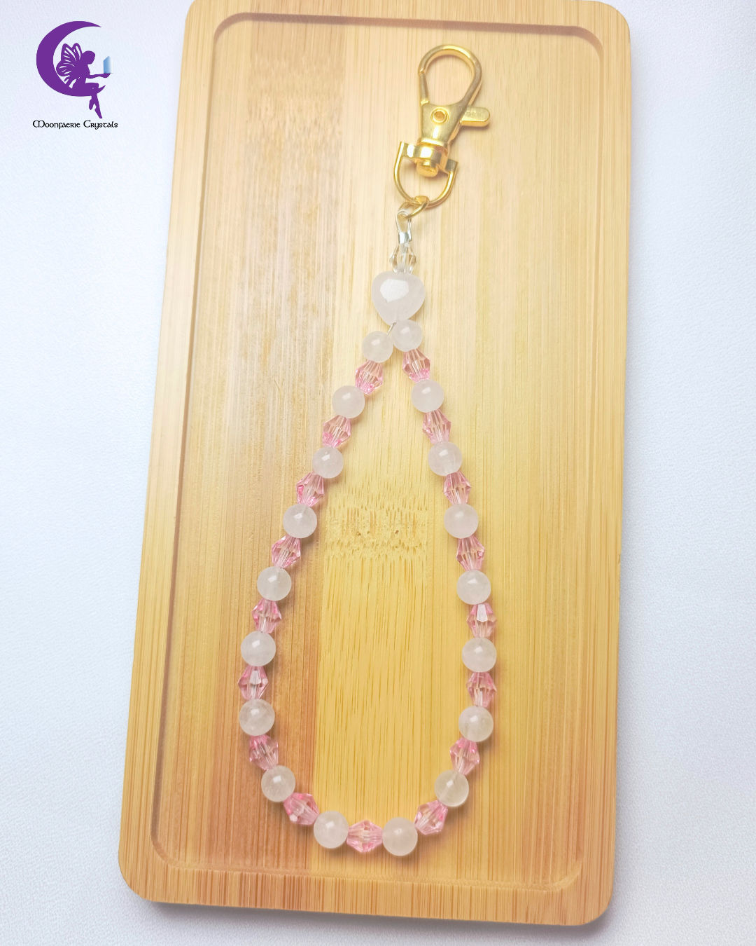 The Rose Quartz Radiance - Love, Tenderness & Peace Keyring