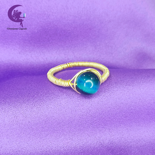 Turquoise Tiger's Eye Earth & Ocean Ring