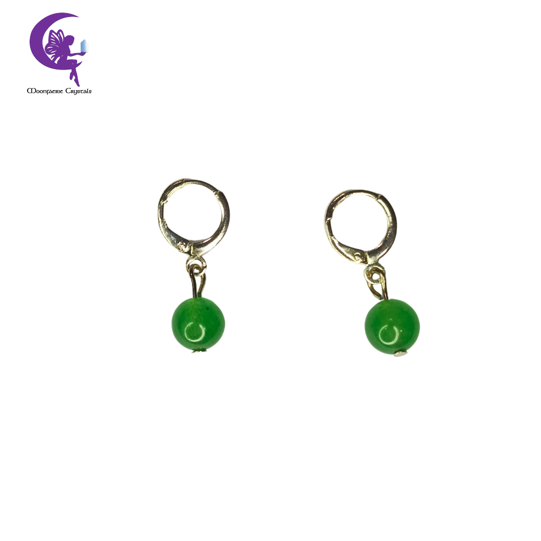 Green Aventurine Leverback Earrings