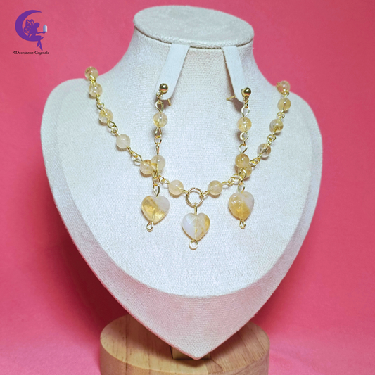 Heart of Radiance: Manifesting Abundance & Joy Jewelry Set - Citrine