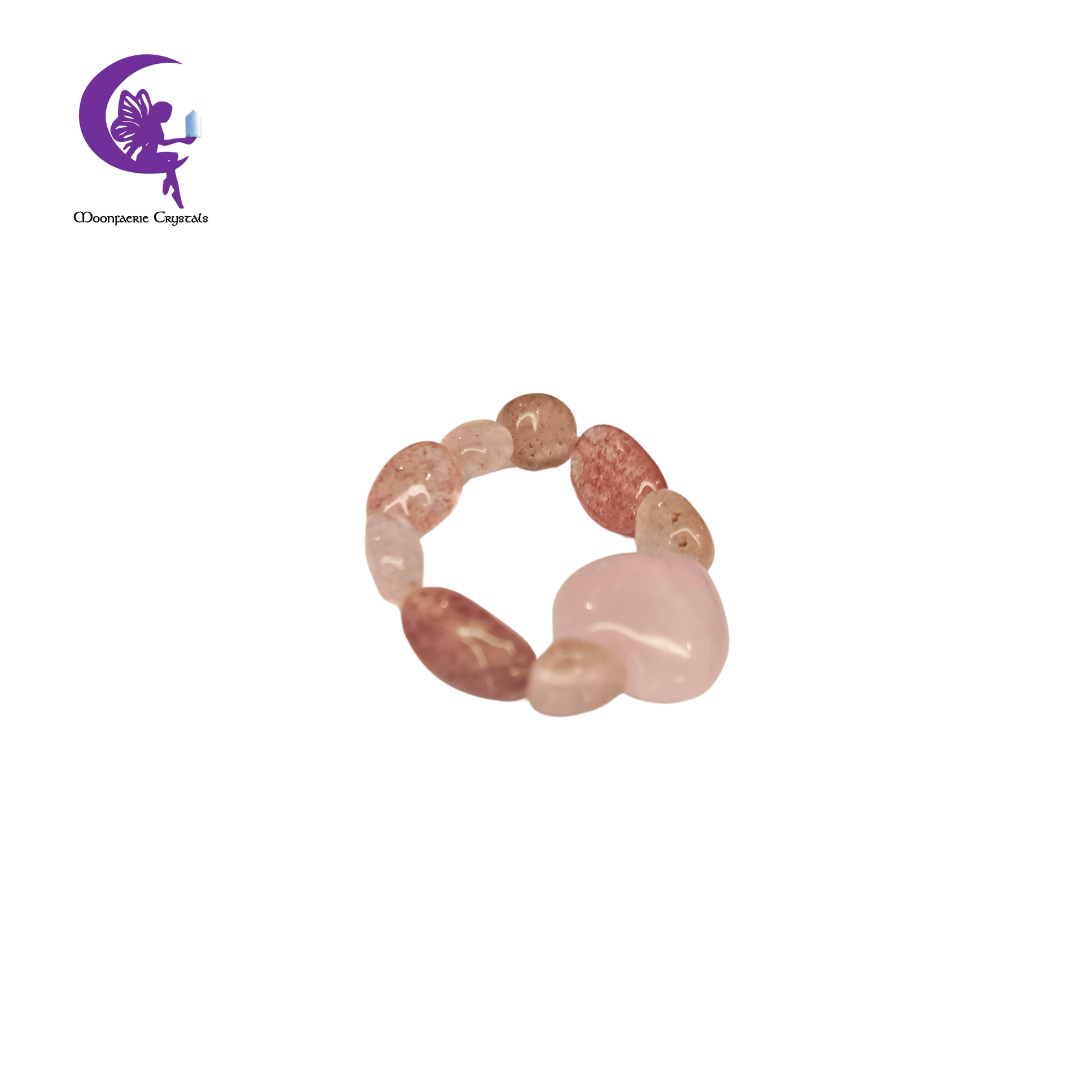 Strawberry Quartz Sweetheart Ring