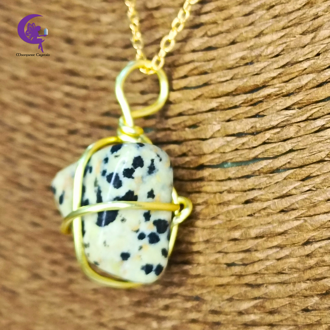 Dalmatian Jasper Nurture Your Inner Child Necklace