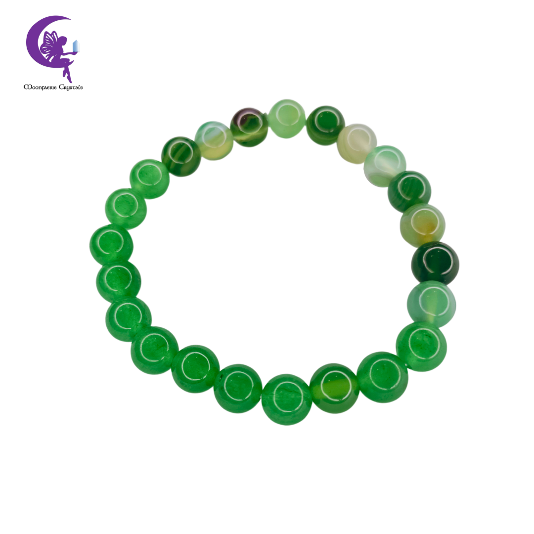 Green Aventurine & Green Agate Money Magnet, Positivity, Good Luck & Success Bracelet