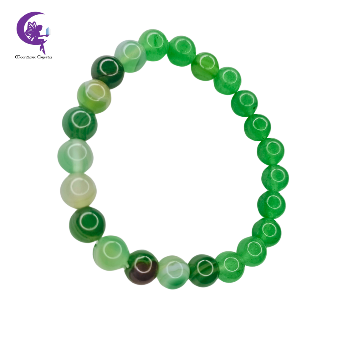 Green Aventurine & Green Agate Money Magnet, Positivity, Good Luck & Success Bracelet