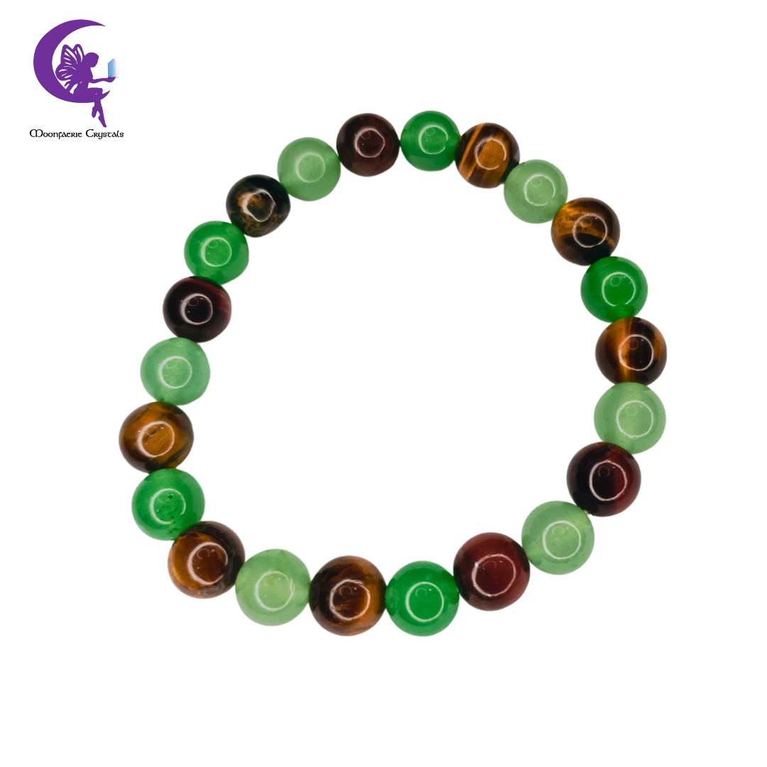 Green Aventurine & Tiger’s Eye Duo – Money Magnet & Confidence Booster