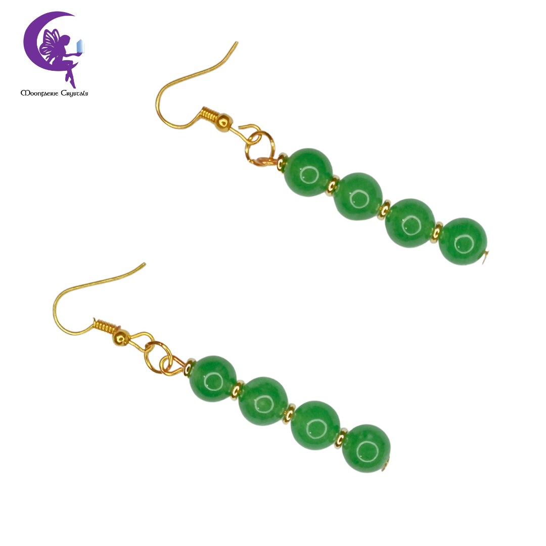 Green Aventurine Dangling Earrings