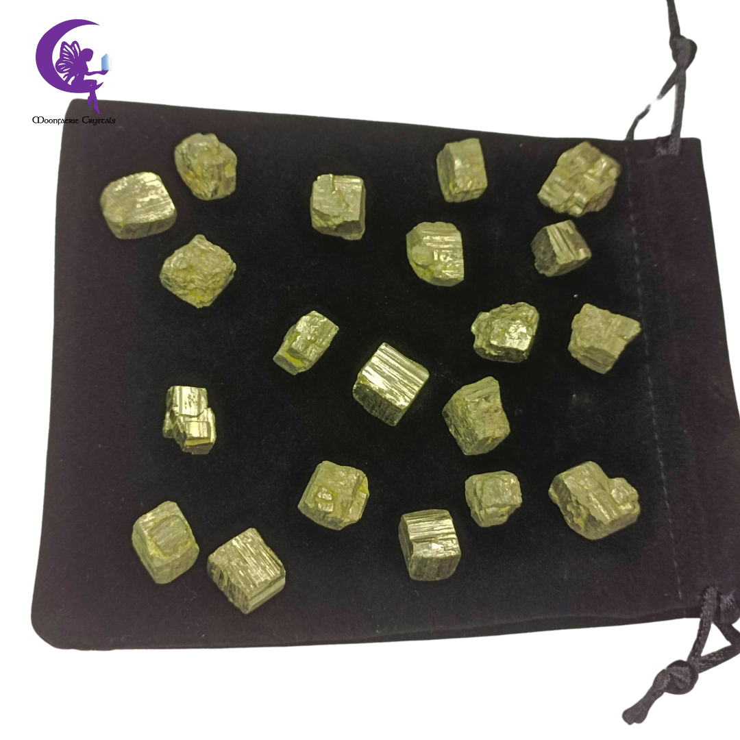 Pyrite Nuggets of Prosperity Bag