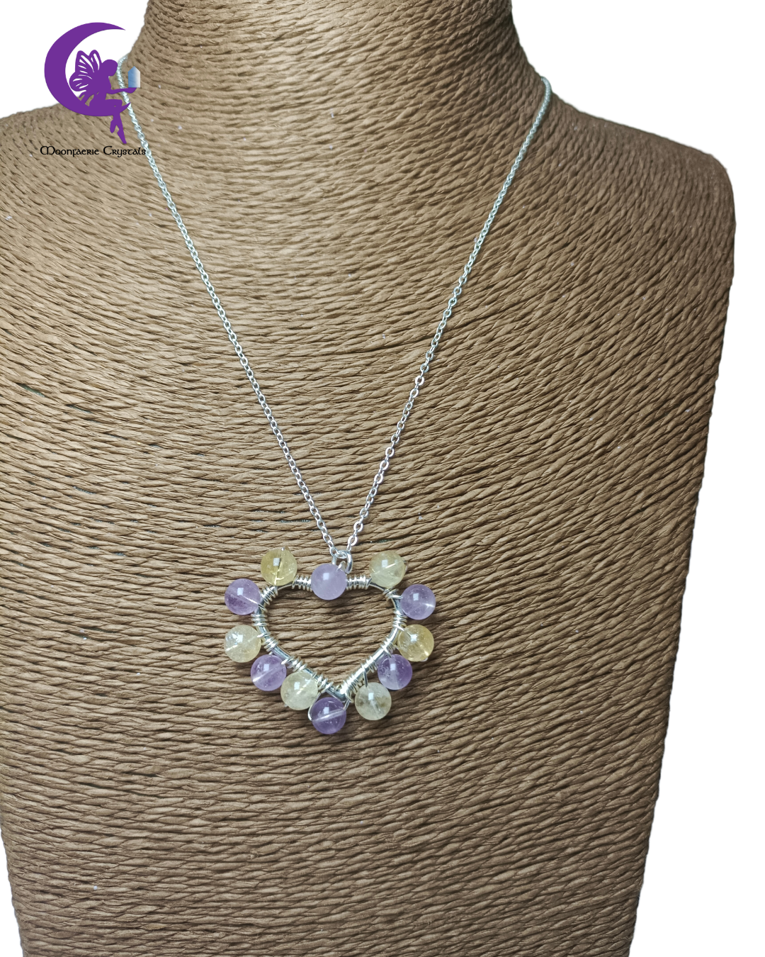 The Lavender Honeycomb Necklace - Lavender & Amethyst