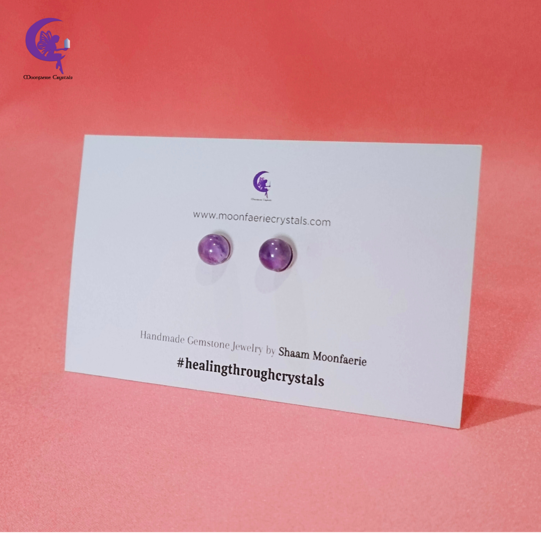 Amethyst Studs: Stay Calm & Activate Your Third Eye