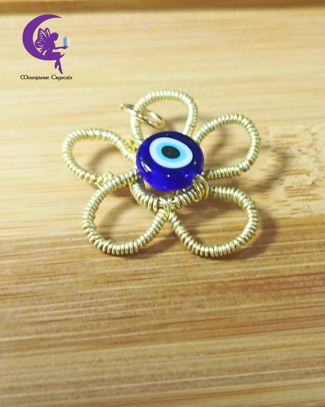 Flower of Intuition Evil Eye Pendant 🌸✨