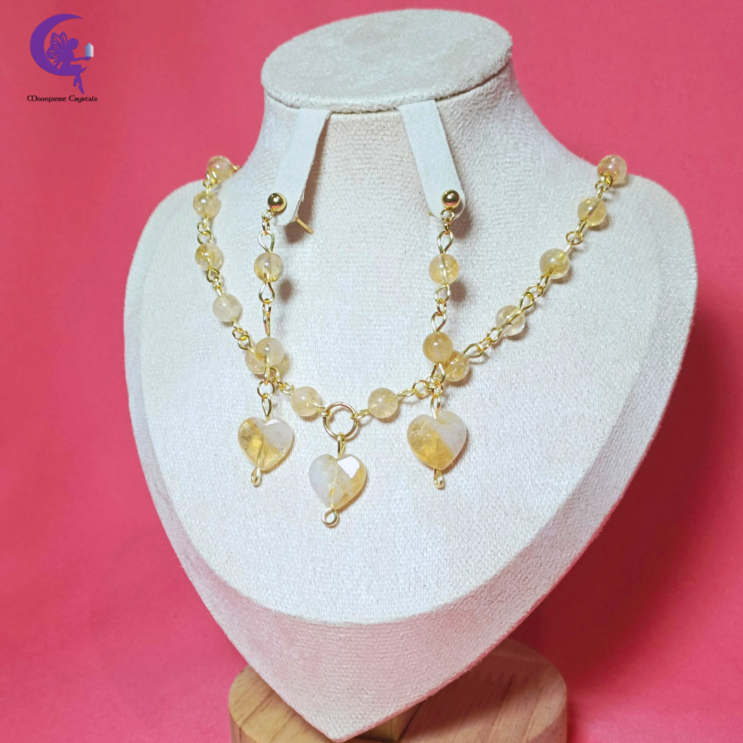 Heart of Radiance: Manifesting Abundance & Joy Jewelry Set - Citrine