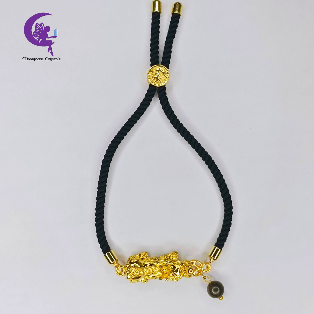 Pi Xiu Pyrite Adjustable Bolo Bracelet – Fire of Fortune, Strength & Strategic Thinking