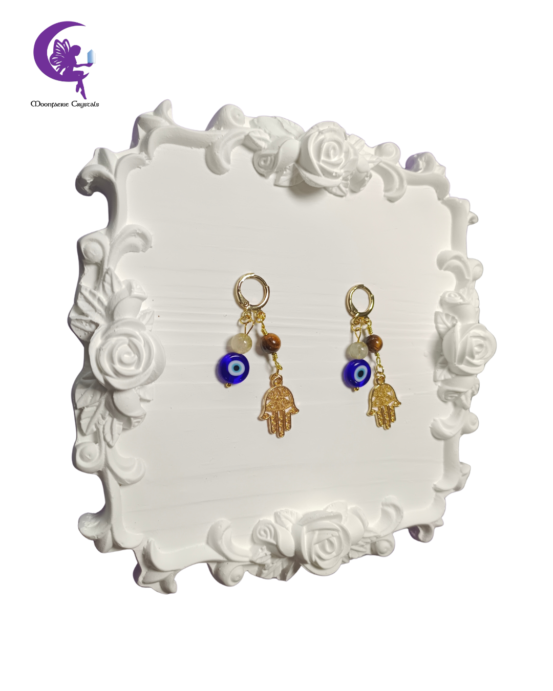 Divine Protection & Infinite Wealth Earrings - Citrine & Tiger's Eye