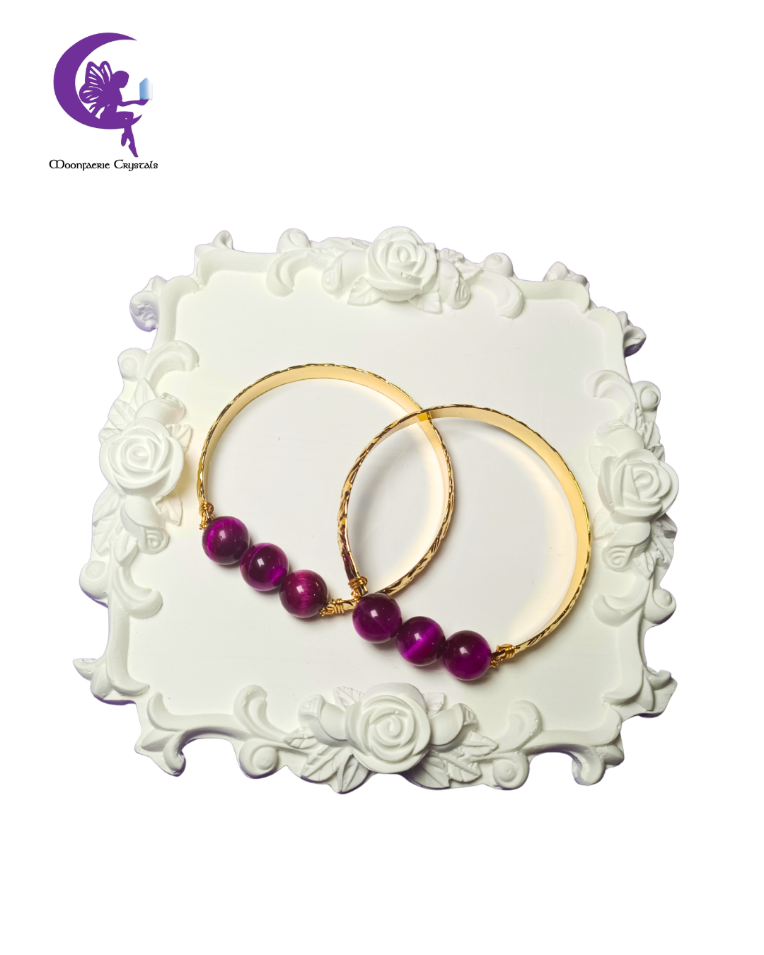 Empowered Queen Rose Tiger's Eye Bangle