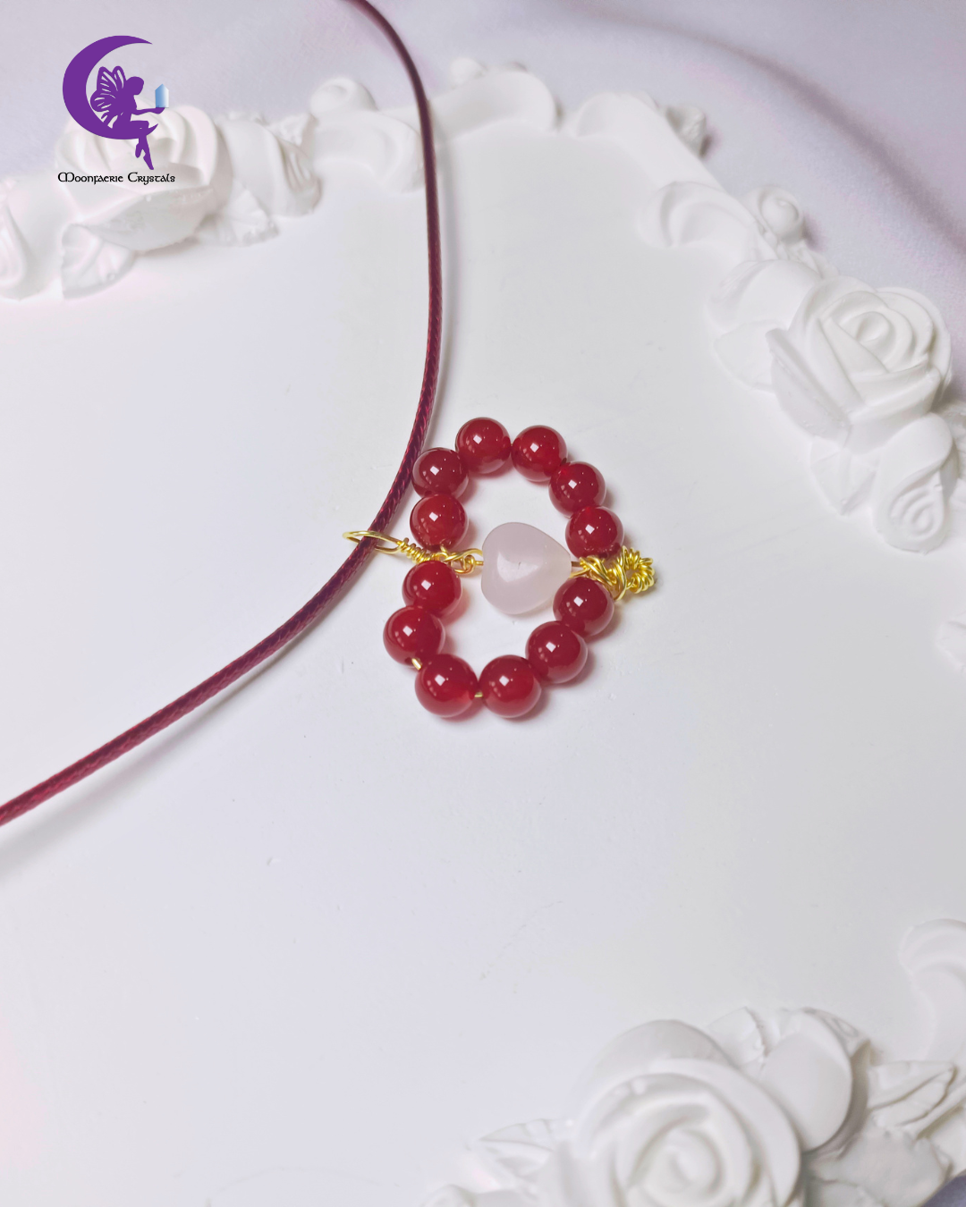 My Dear Necklace – Rose Quartz & Carnelian