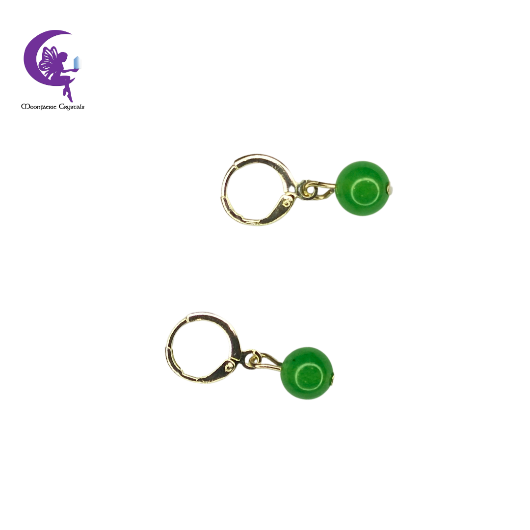 Green Aventurine Leverback Earrings