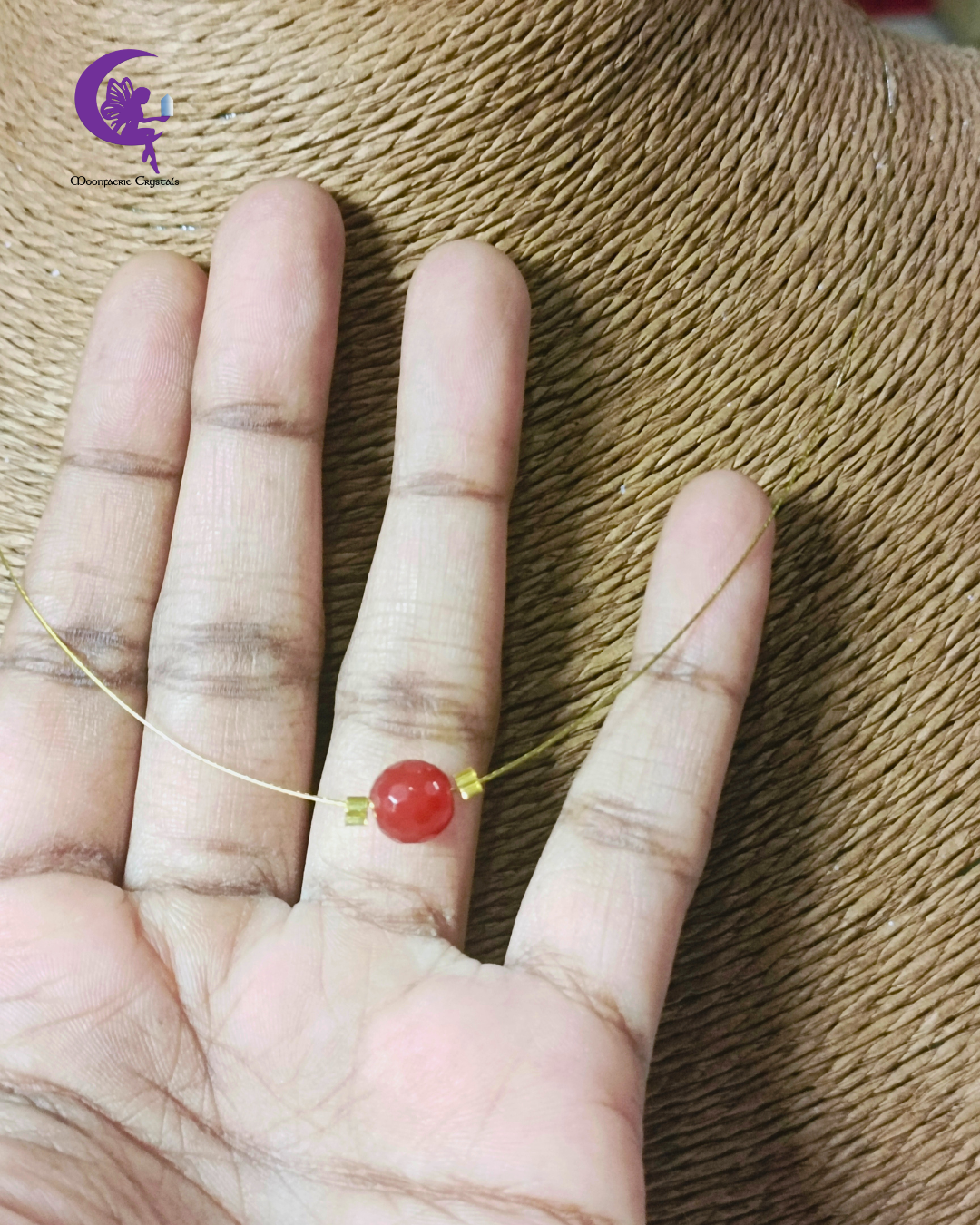 Carnelian Invisible Chain Necklace