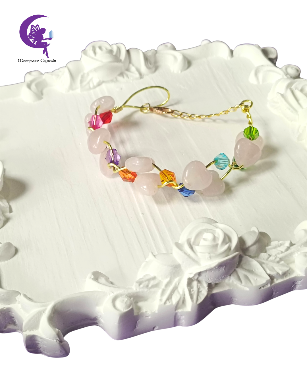 Rose Quartz Love Kaleidoscope Bracelet