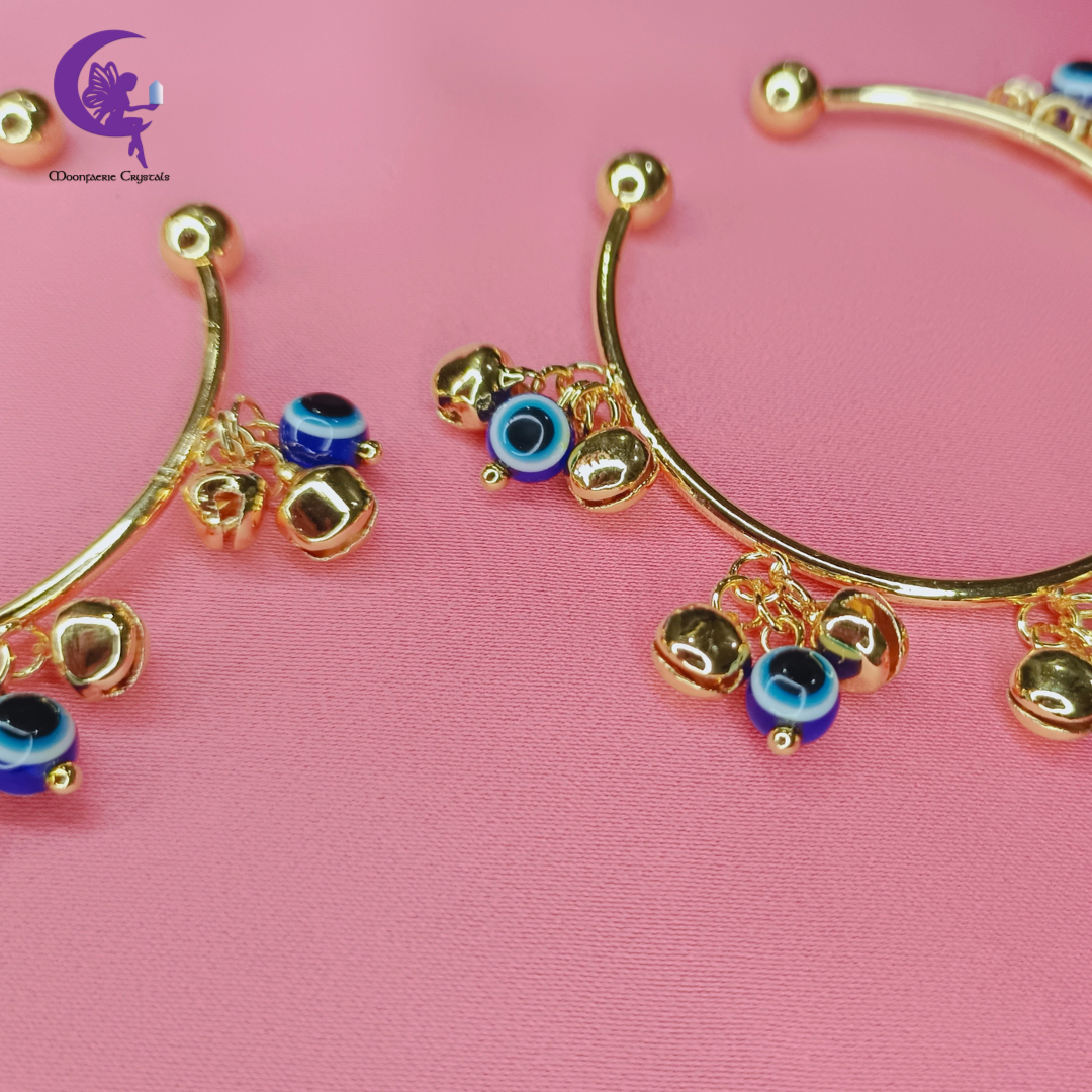 Evil Eye Baby Cuff Anklet – Protection, Blessings & Positivity