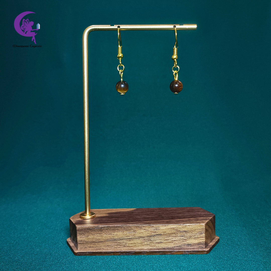 Golden Prosperity Tiger’s Eye Earrings