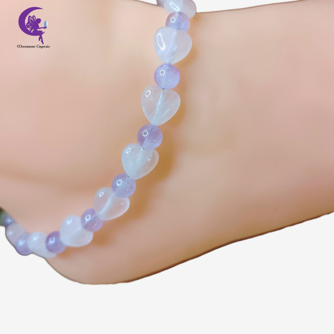 Infinite Love Anklet - Rose Quartz & Amethyst