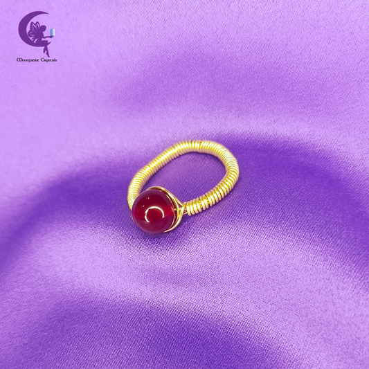 Golden Ember Carnelian Ring – Ignite Your Inner Fire