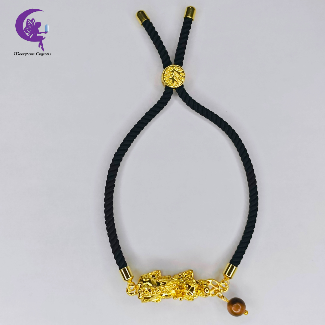 Pi Xiu Tiger’s Eye Adjustable Bolo Bracelet – Protection, Courage & Confidence