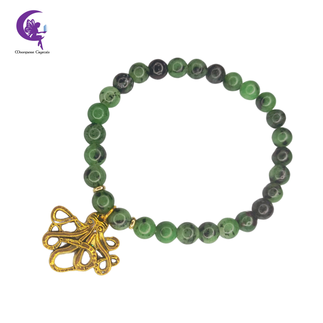 Kraken Ruby Zoisite Deep Sea Mystical Bracelet