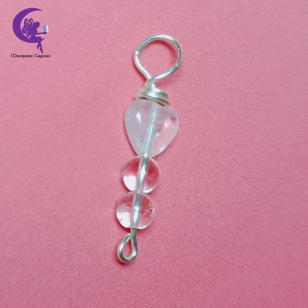 Clear Quartz Sailor Moon Wand Pendant