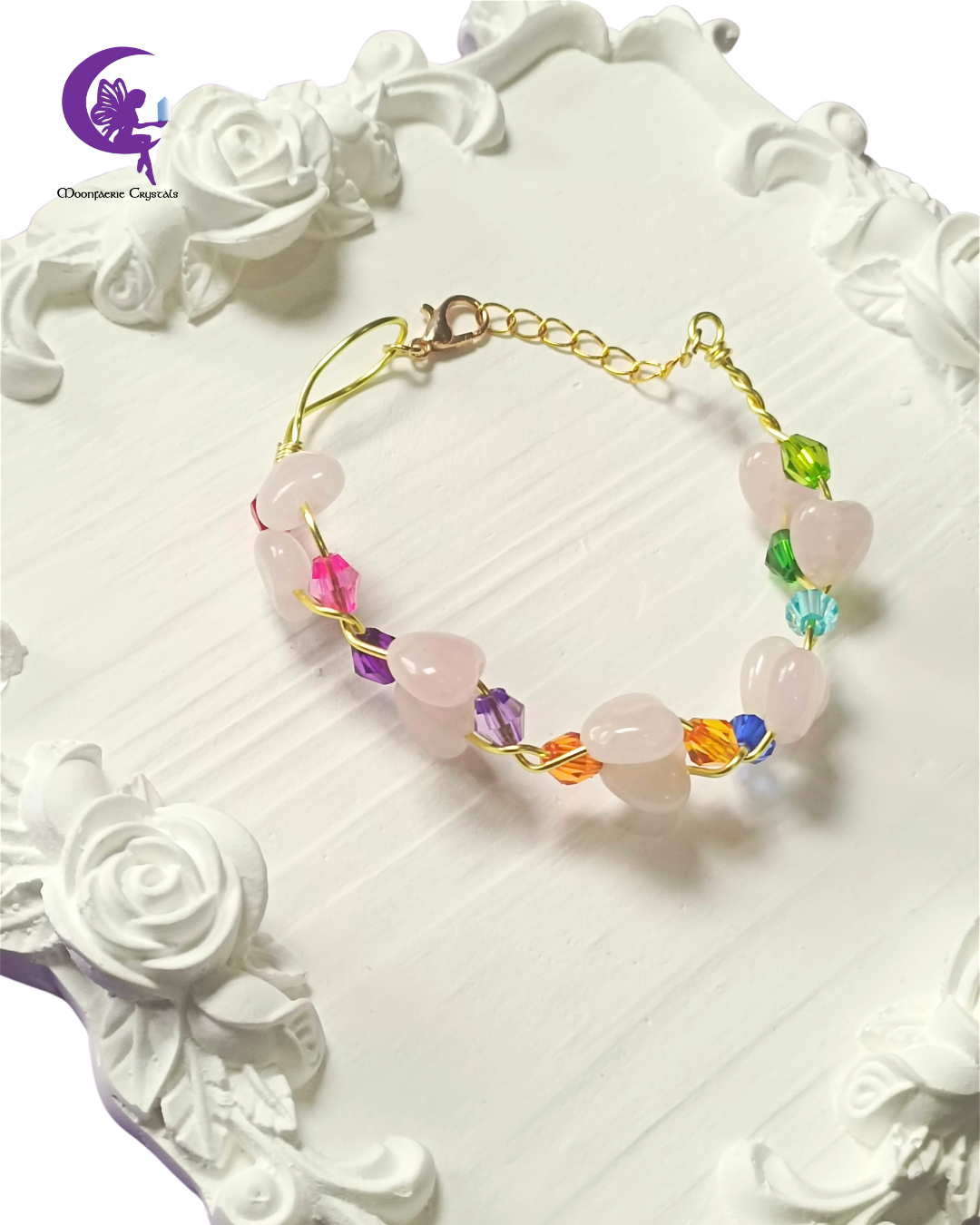 Rose Quartz Love Kaleidoscope Bracelet