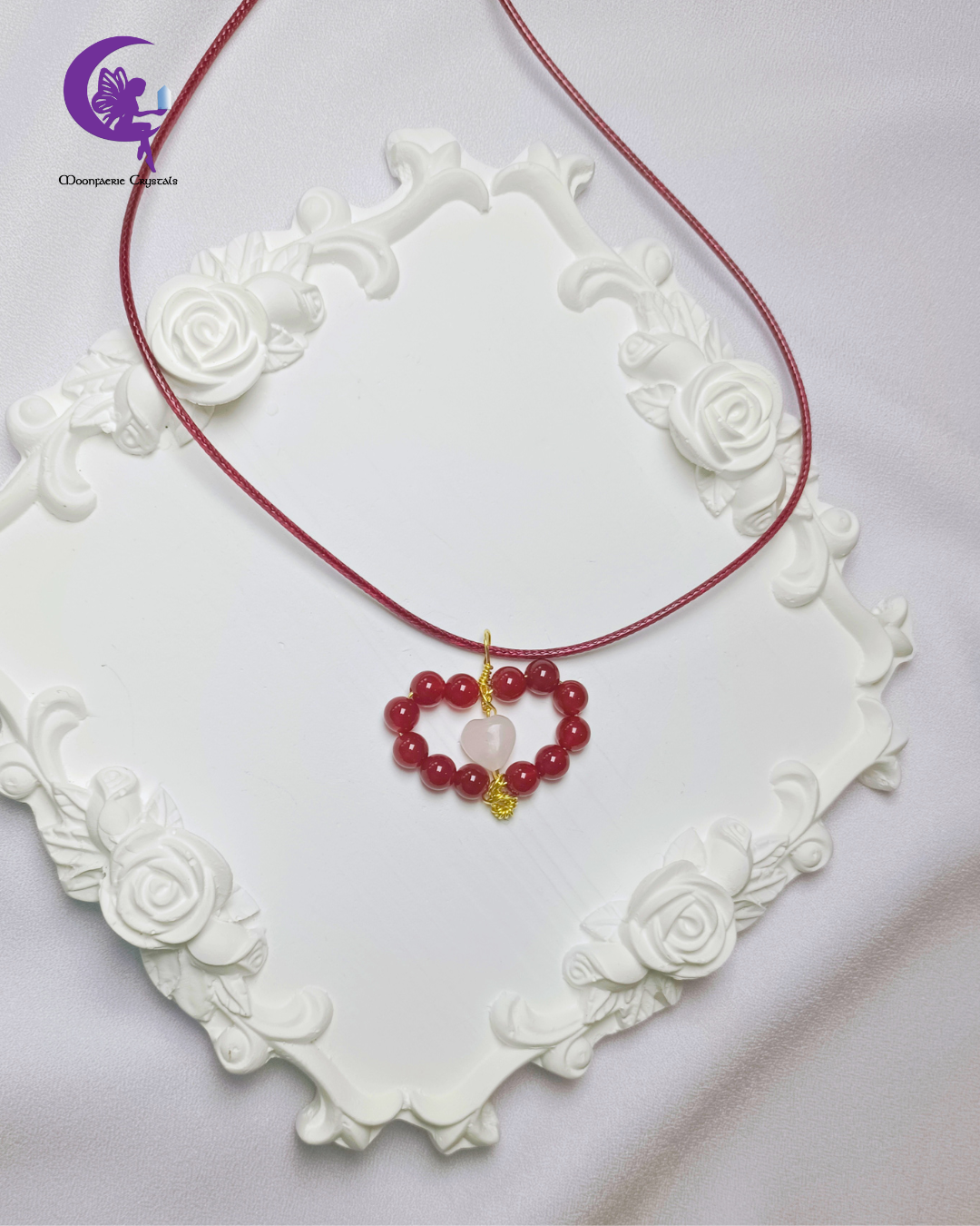 My Dear Necklace – Rose Quartz & Carnelian