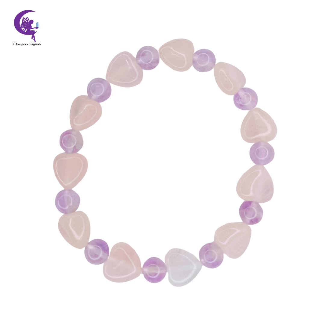 Infinite Love Bracelet - Rose Quartz & Amethyst