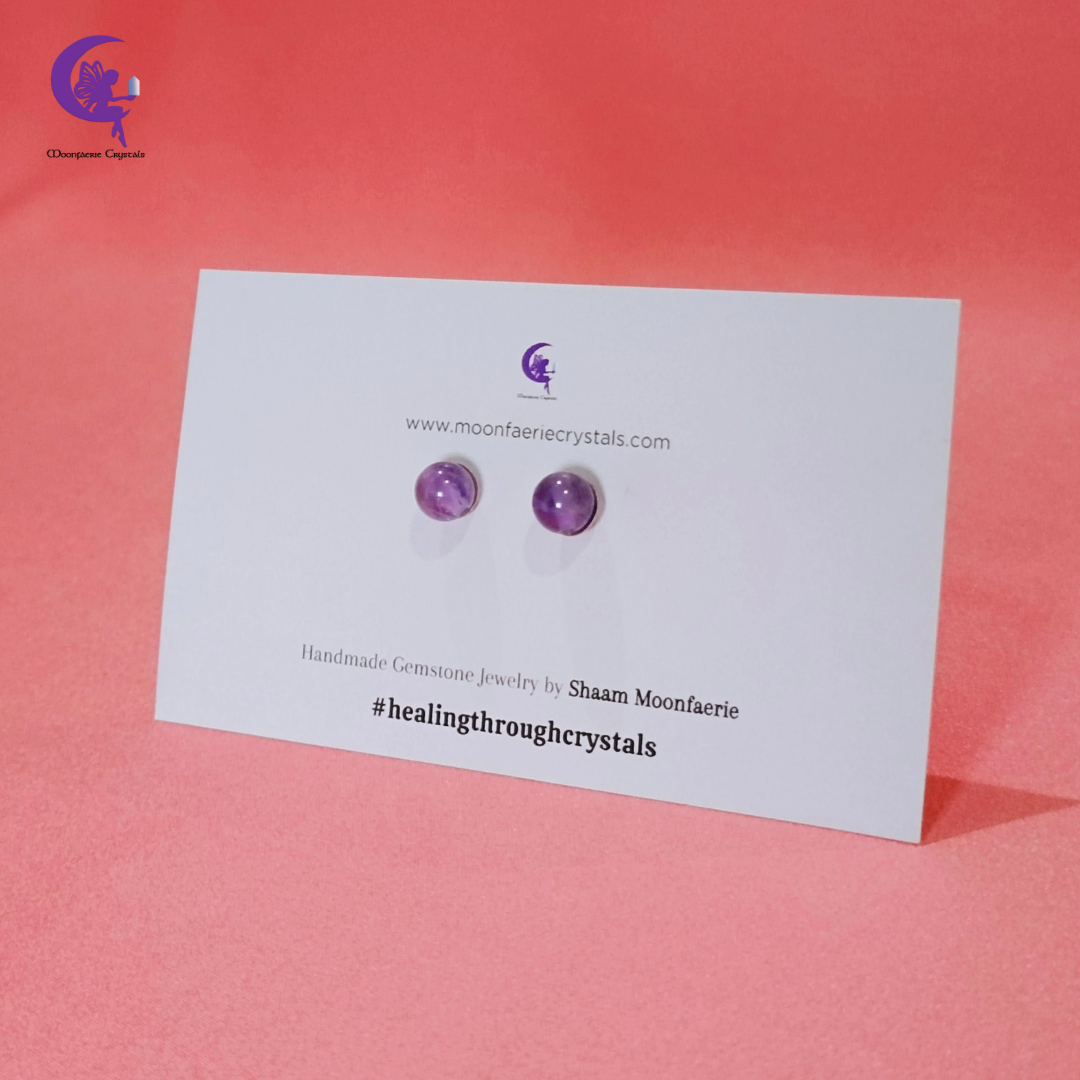 Amethyst Studs: Stay Calm & Activate Your Third Eye