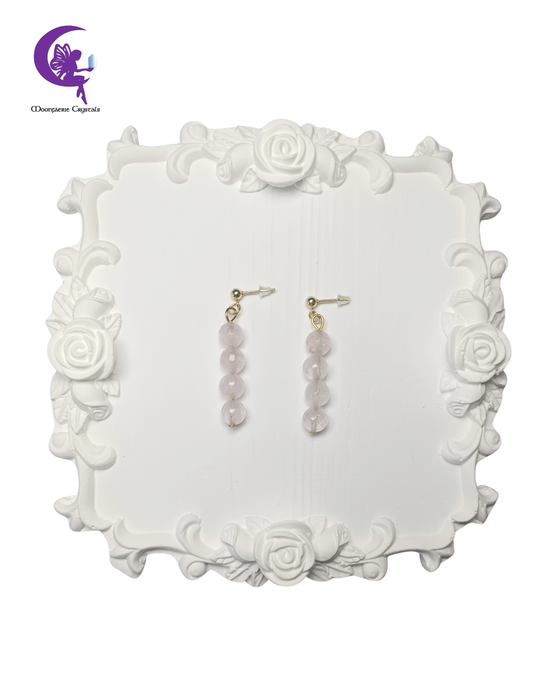 Glimmering Heart Rose Quartz Jewelry Set