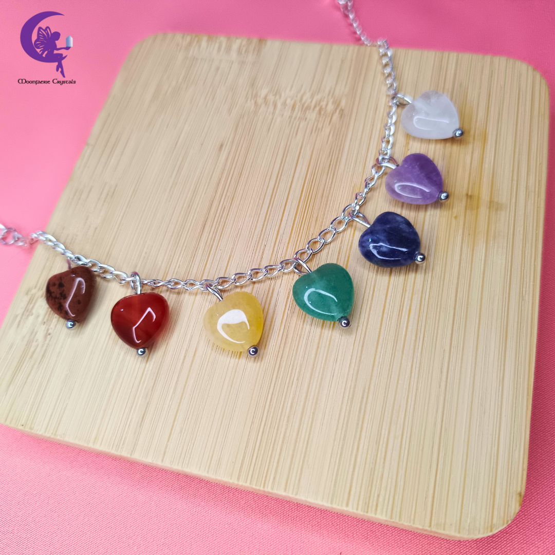 7 Chakra Rainbow Heart Healing Bracelet