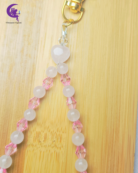 The Rose Quartz Radiance - Love, Tenderness & Peace Keyring
