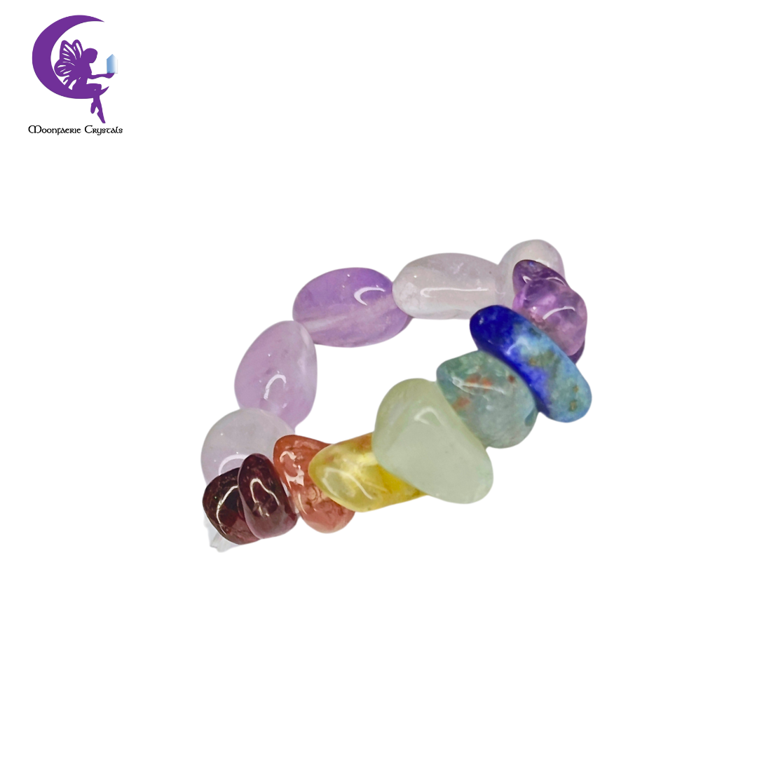 Lavender Jade 7 Chakra Alignment Ring