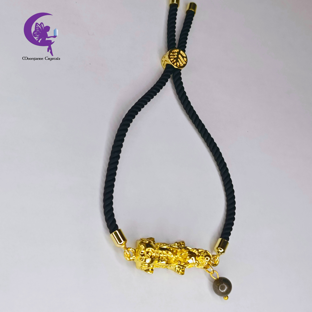 Pi Xiu Pyrite Adjustable Bolo Bracelet – Fire of Fortune, Strength & Strategic Thinking