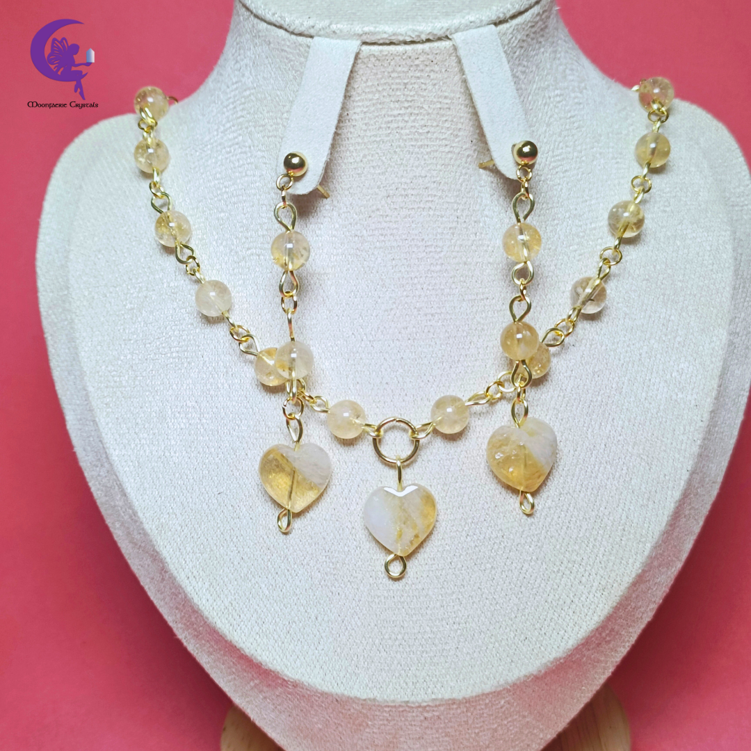 Heart of Radiance: Manifesting Abundance & Joy Jewelry Set - Citrine