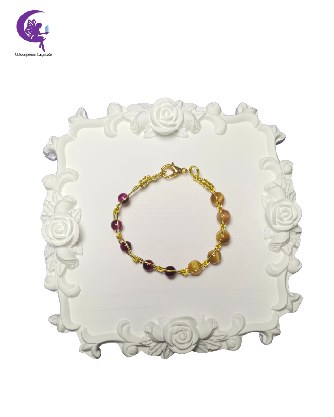Golden Hour Glow Bracelet- Rose Tiger's Eye & Golden Tiger's Eye