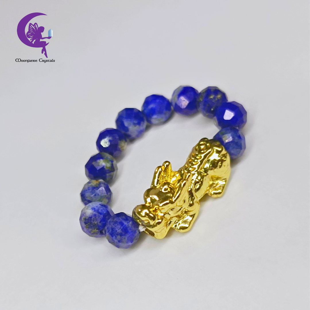 Moonfaerie Pharaoh’s Fortune Guardian Lapis Lazuli & Pi Xiu Ring