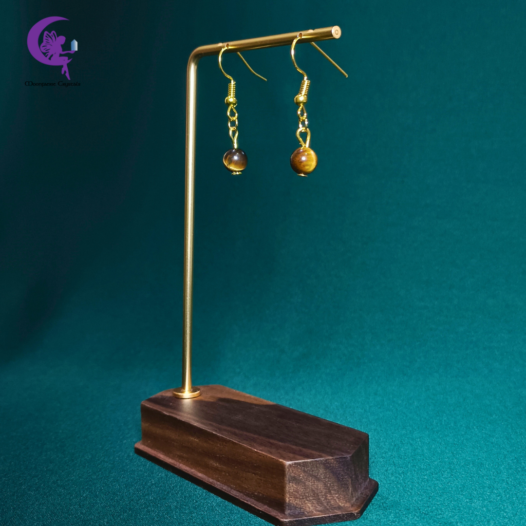 Golden Prosperity Tiger’s Eye Earrings