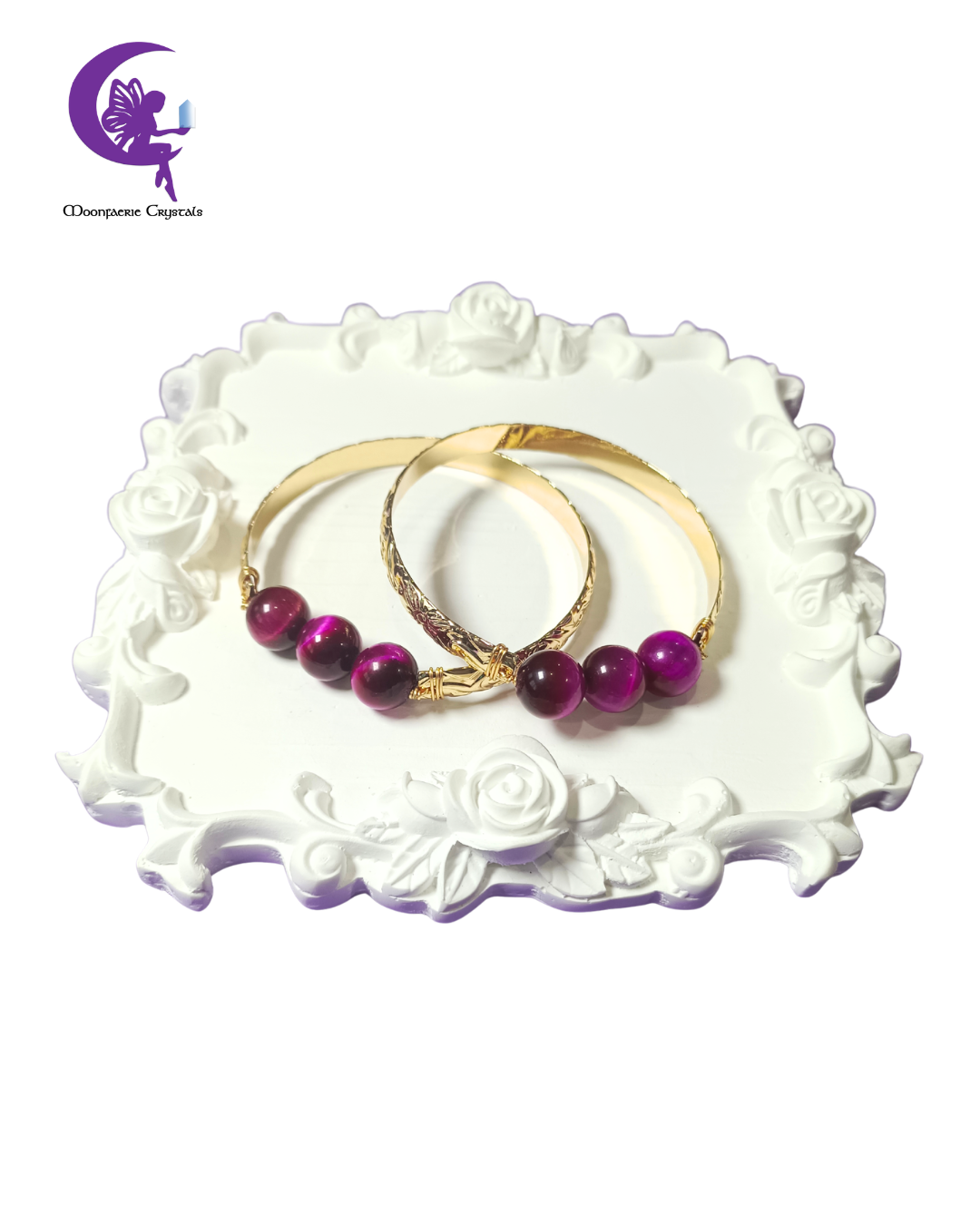 Empowered Queen Rose Tiger's Eye Bangle