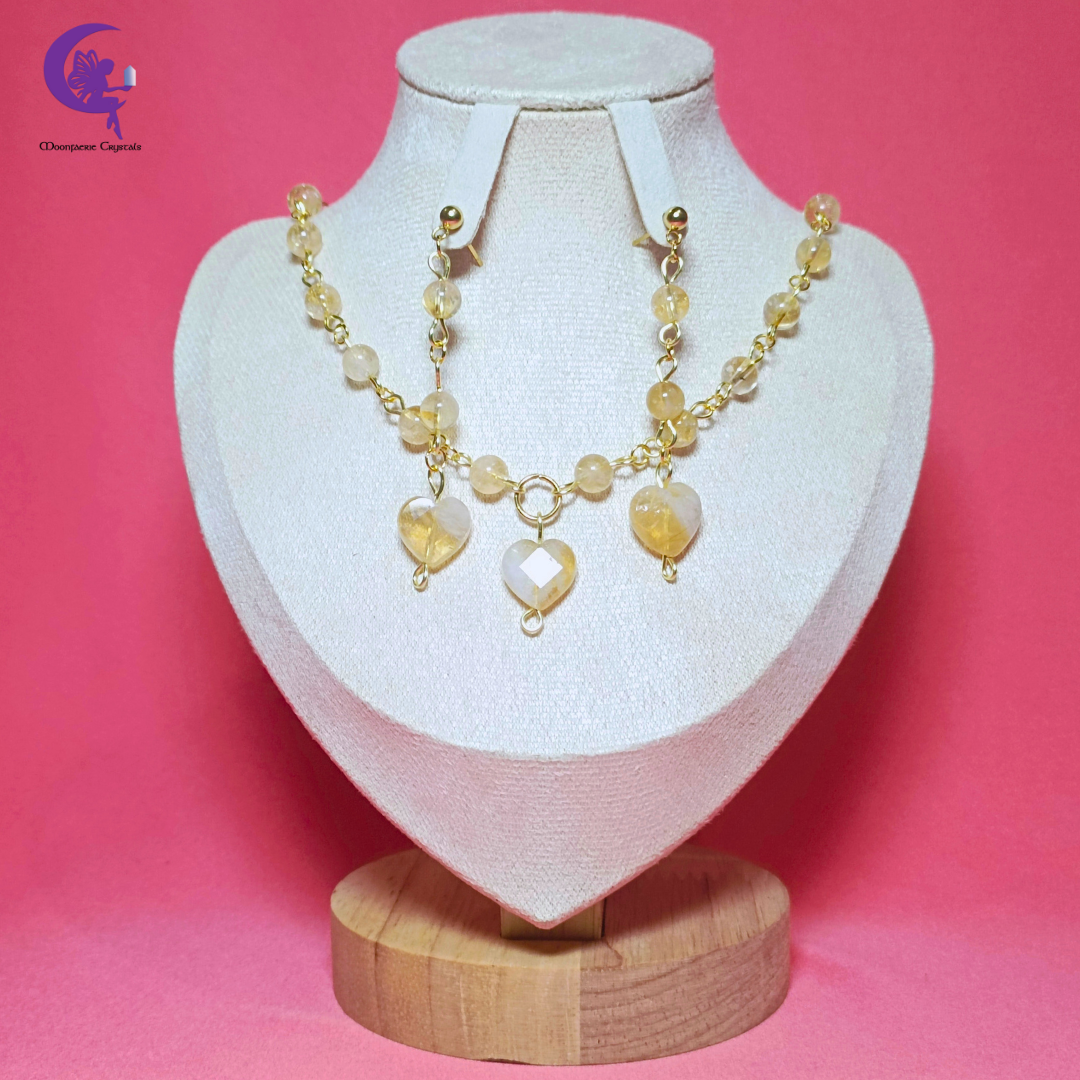 Heart of Radiance: Manifesting Abundance & Joy Jewelry Set - Citrine